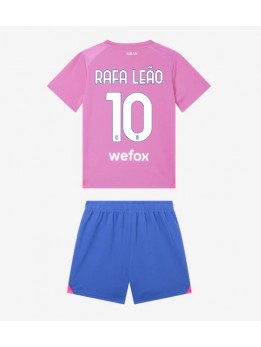 Billige AC Milan Rafael Leao #10 Tredjedraktsett Barn 2023-24 Kortermet (+ Korte bukser)